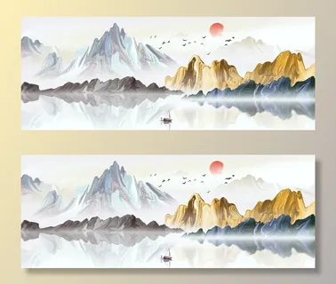 中国风意境水墨山水画古风山水装图片 中国风意境水墨山水画古风山水装图片