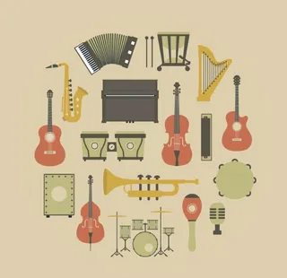 ai矢量乐器合集图片