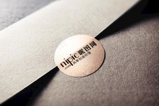 信封样机 烫金贴纸 LOGO图片