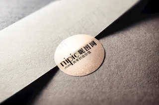 信封样机 烫金贴纸 LOGO图片