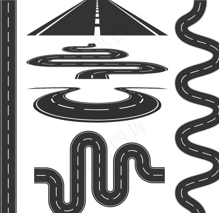 道路图片ai矢量模版下载