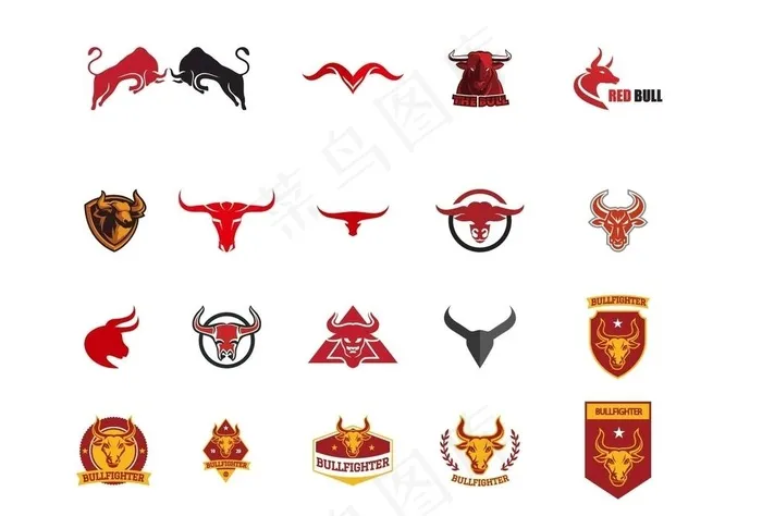 牛 logo图片ai矢量模版下载