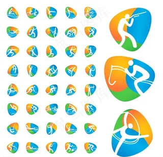 奥运项目运动图标图片