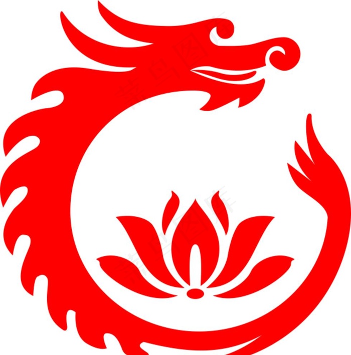龙图标 莲花图标  龙LOGO图片