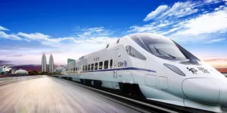 高铁铁路和谐号建筑地产天空图片