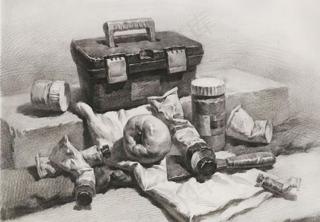 素描静物图片