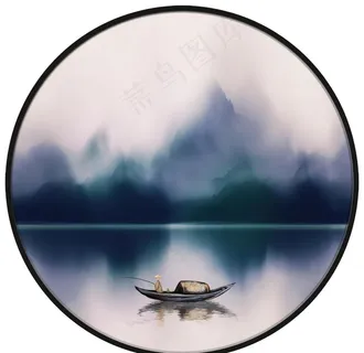 新中式 圆形 装饰画图片 新中式 圆形 装饰画图片