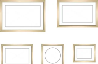 木纹矢量照片相框图片