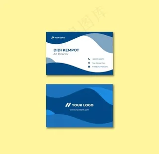 蓝色商务名片图片