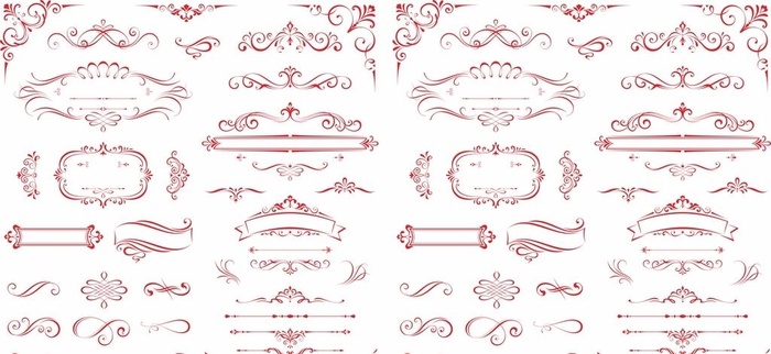 欧式边框矢量花边素材图片