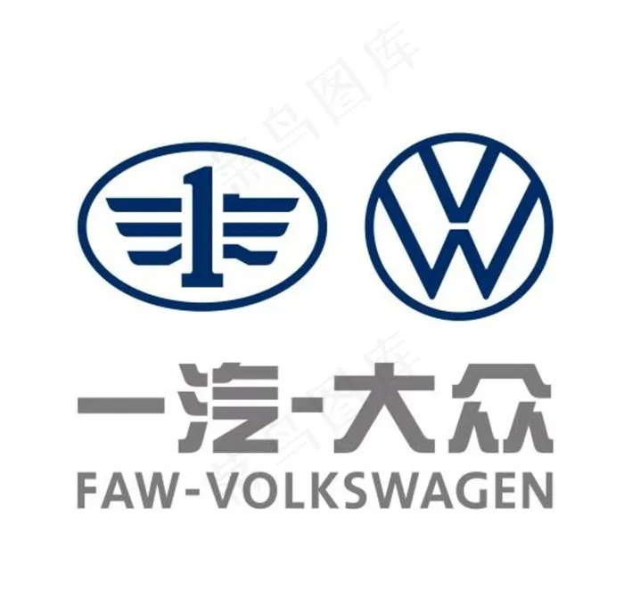 一汽大众全新车标图片cdr矢量模版下载