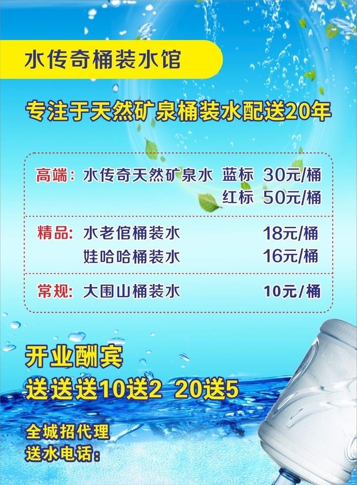 水传奇桶装水图片cdr矢量模版下载