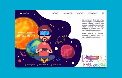 vr科技ui网页图片