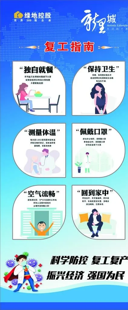 绿地复工指南图片cdr矢量模版下载