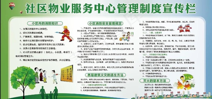社区物业管理图片psd模版下载