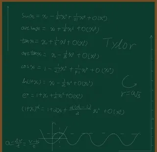 手绘经典真实黑板笔记背景图片