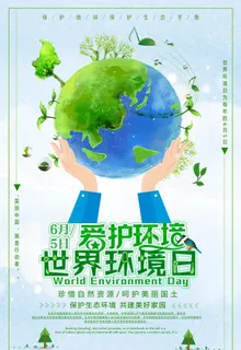 世界环境日节能低碳环保宣传海报图片