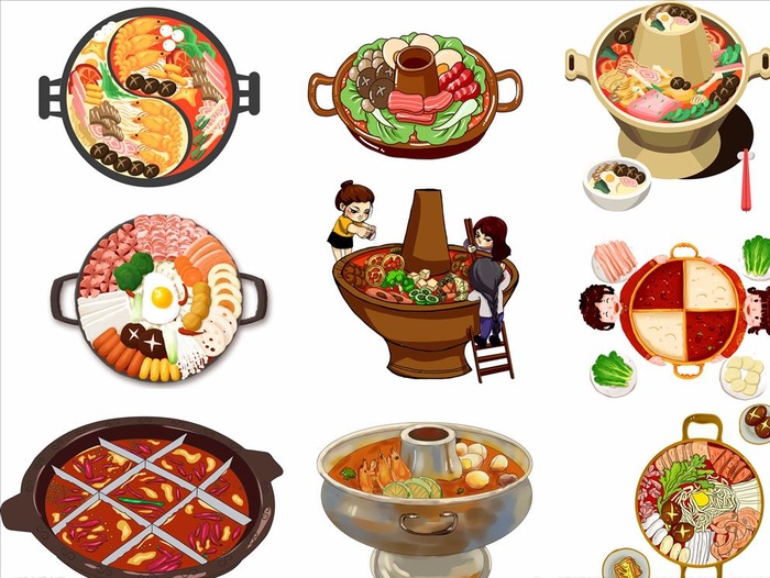 卡通火锅图片