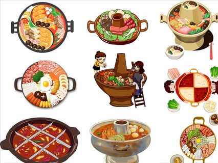 卡通火锅图片