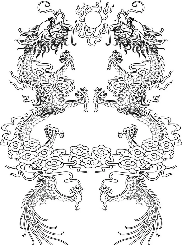 中国风龙纹图片