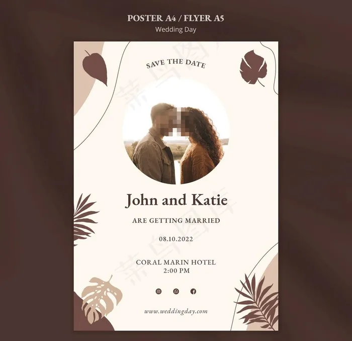 婚礼海报图片(2480x3508)psd模版下载