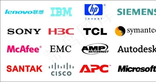 电脑品牌LOGO图片cdr矢量模版下载
