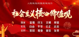 党建核心价值观展板海报图片