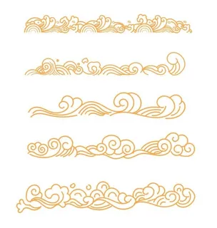 水波浪祥云图片