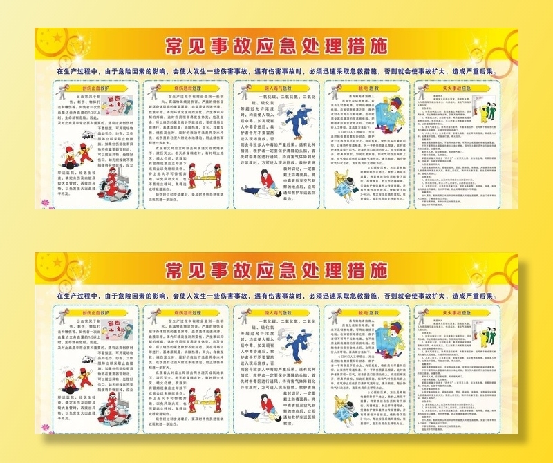 常见事故应急处理措施图片cdr矢量模版下载