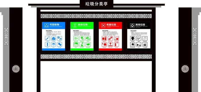 垃圾分类亭图片