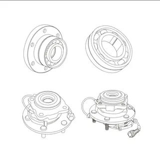 轴承线稿图图片