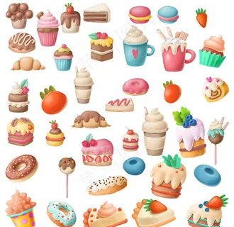 甜点蛋糕冰激凌甜甜圈西餐糕点图片