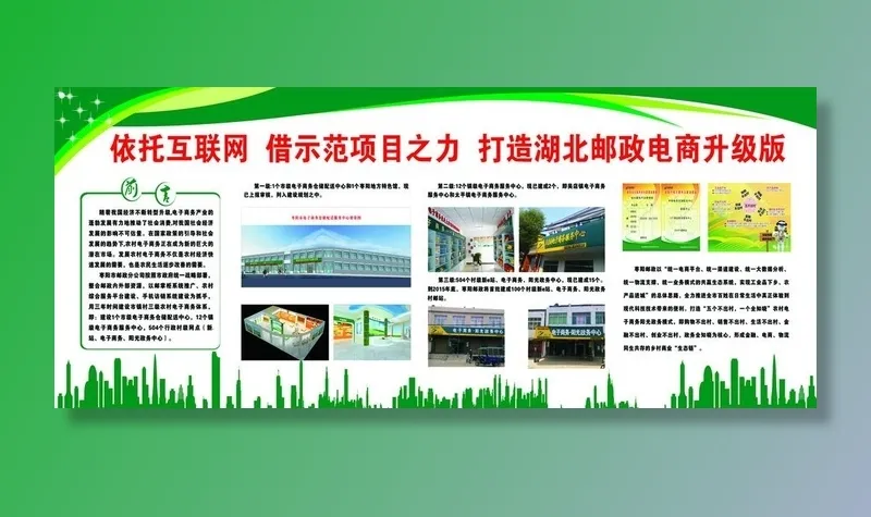 邮政展板   图片排版cdr矢量模版下载
