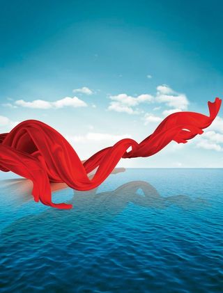 蓝天白云红旗图片