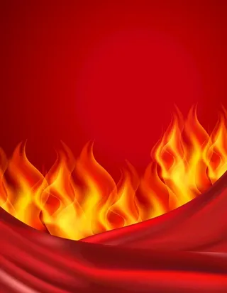 红色火焰绸带背景图片