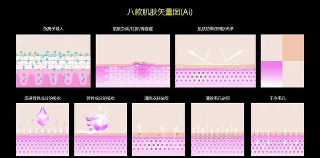 八款肌肤矢量素材图图片