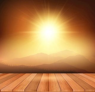 观景台阳光风景图片