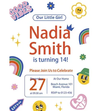 儿童生日海报         图片