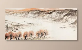 中国水墨古风秋景BANNER图片