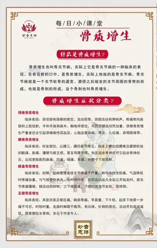 骨质增生症状图片