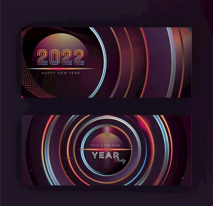 2022新年科技横幅图片eps,ai矢量模版下载