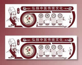 医院 中医 文化墙 望闻问切图片