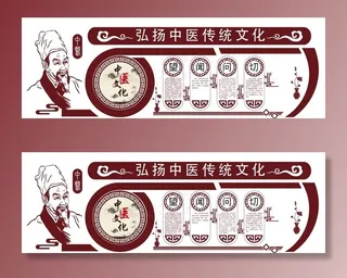 医院 中医 文化墙 望闻问切图片