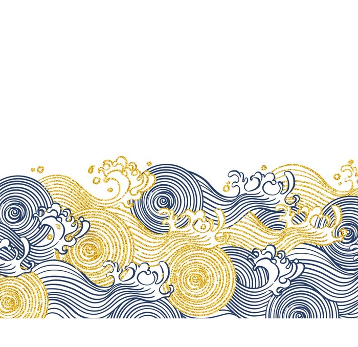 金色海浪线条图片