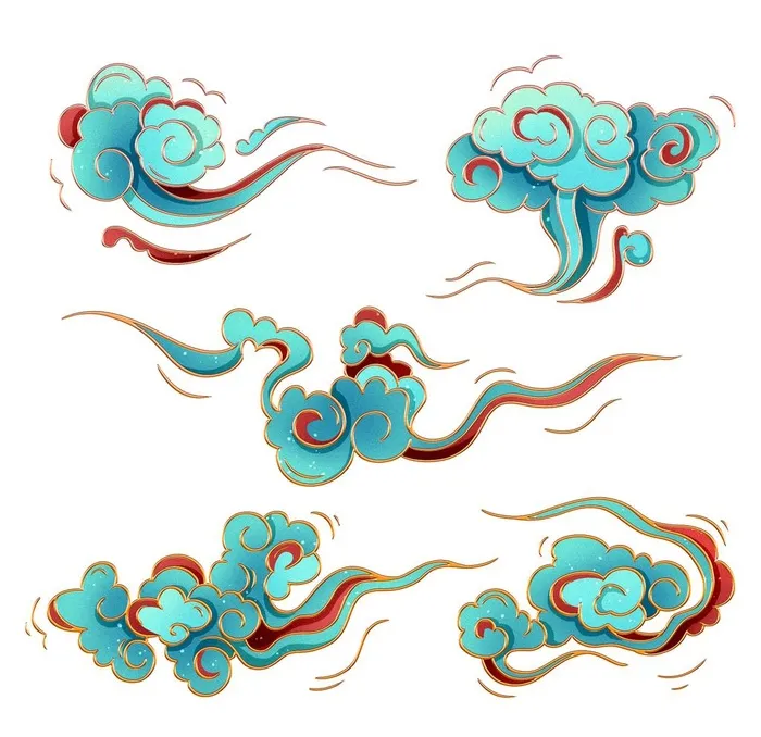 敦煌云纹云彩祥云图片(2000x2000)psd模版下载