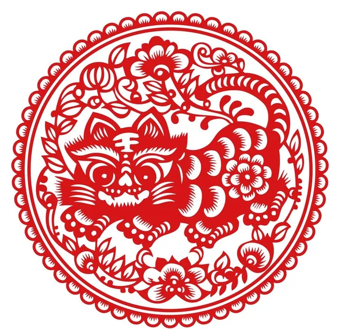 虎年窗花图片ai矢量模版下载