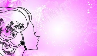 美容名片  粉色名片图片