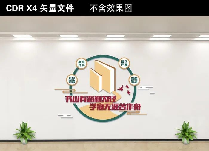 校园文化墙图片cdr矢量模版下载