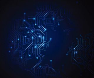 蓝色电路科技感背景素材图片