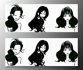 美发卡通人物图片